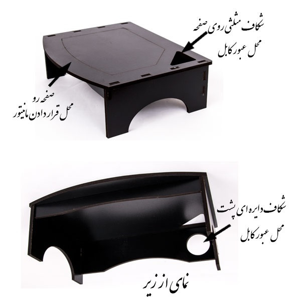 پایه نگهدارنده مانیتور مدل آرمو A-110 به همراه موس پد و کاور مانیتور
